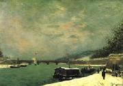 Paul Gauguin The Seine at the Pont d'Iena USA oil painting artist